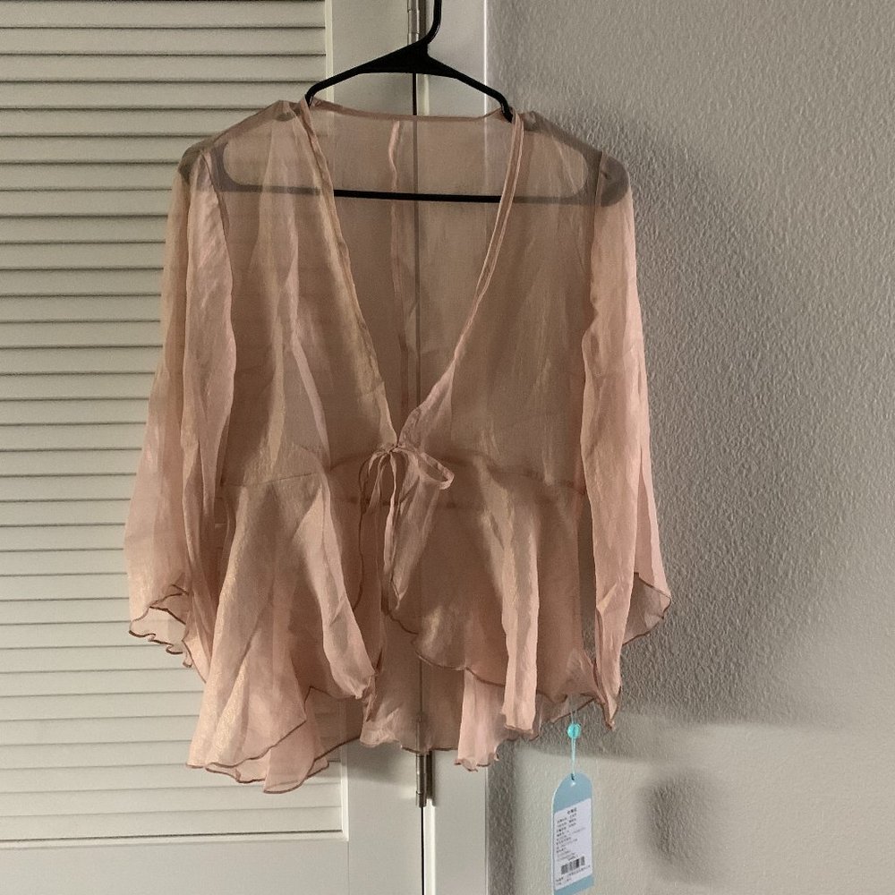 NEW 花辰序纱衣 Women Chinese Classical Dance Gauze / Sheer Mesh Top, Size S